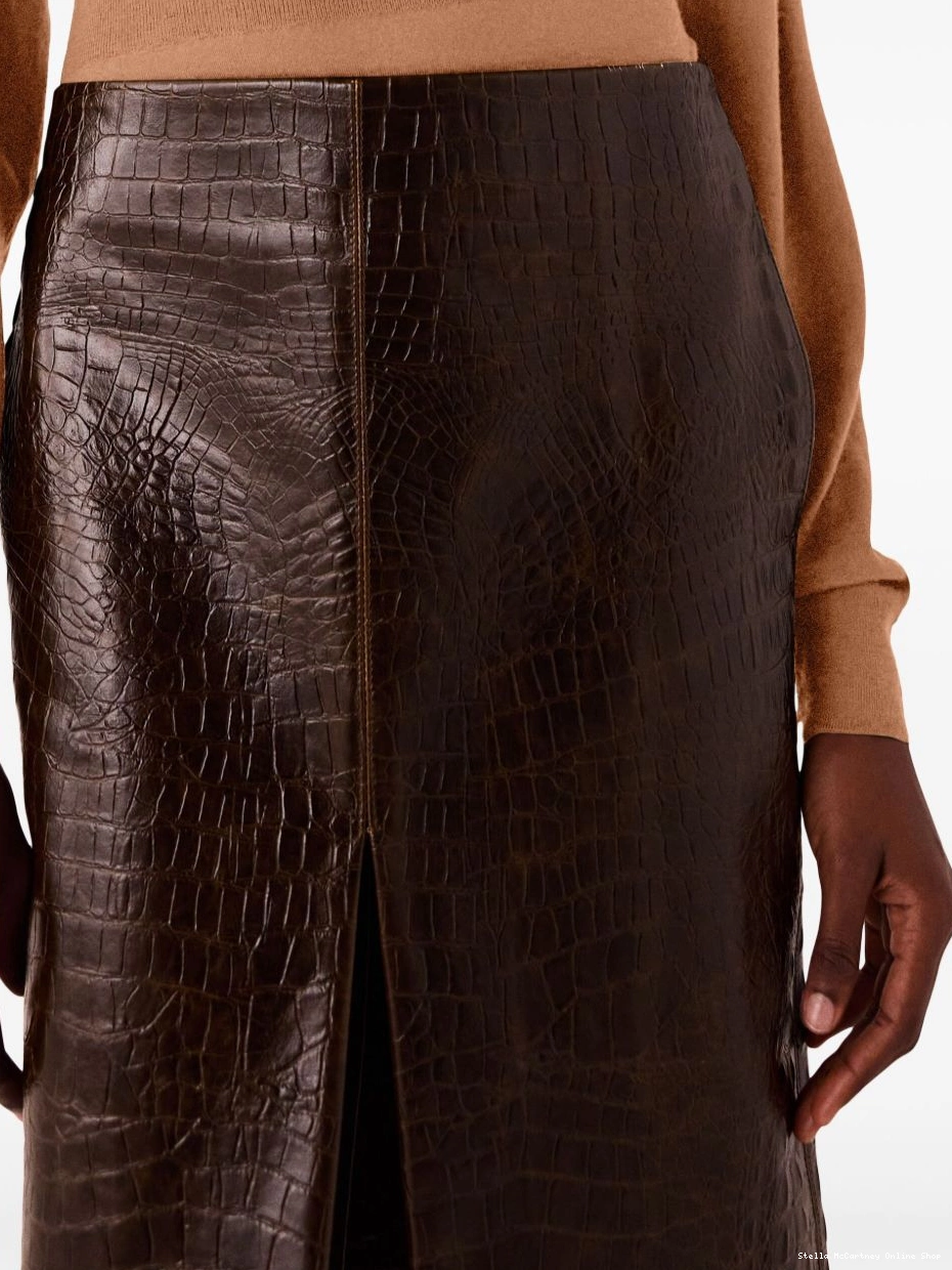 Cheap skirt Women embossed midi McCartney Stella crocodile 0720